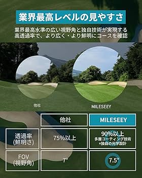 Amazon.co.jp: MiLESEEY ゴルフ レーザー距離計 PF1-Pro OLED 赤